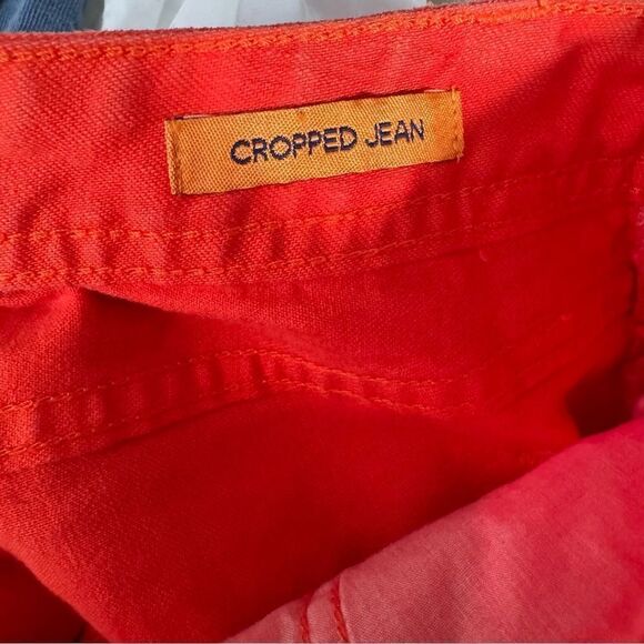 Tory Burch coral cropped jeans size 26 - Picture 7 of 8